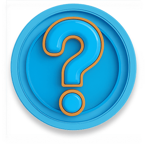Blue question mark