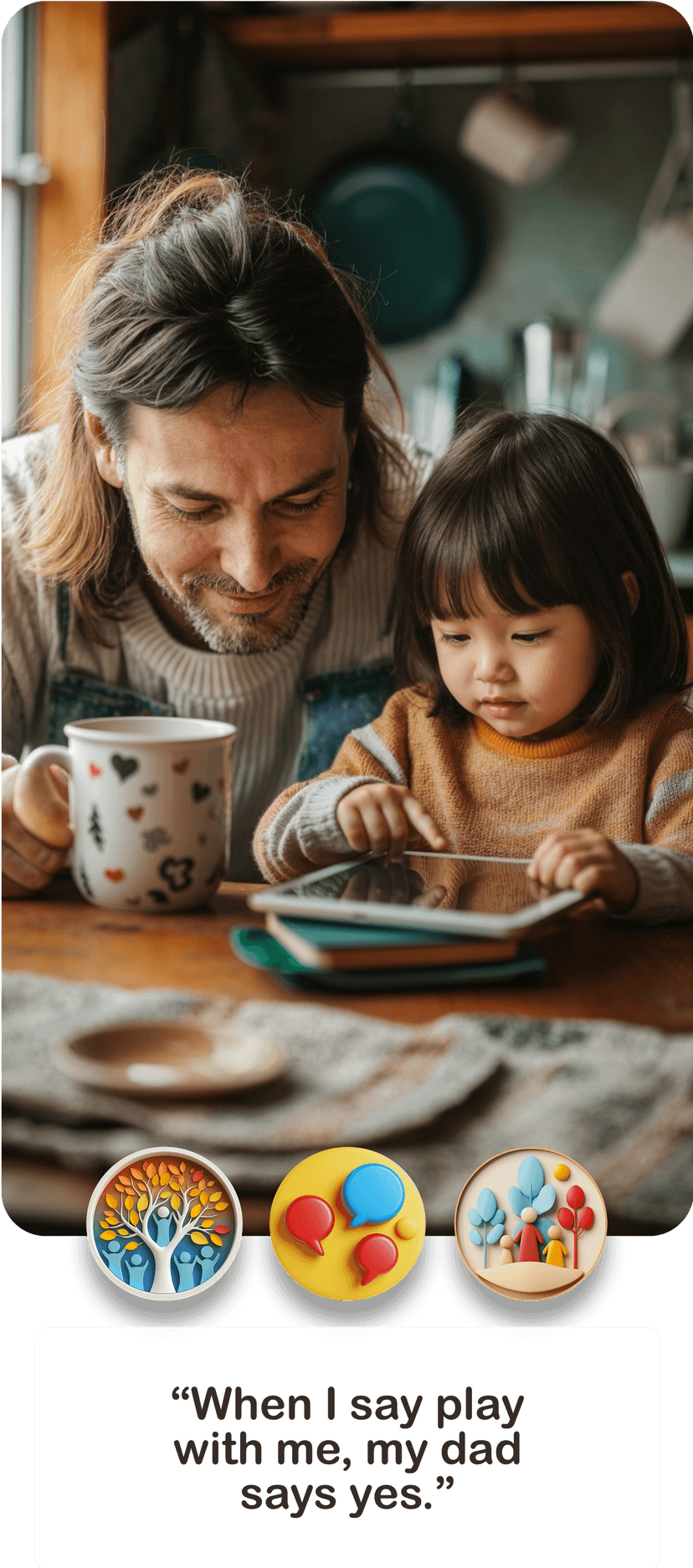 Testimonial 1 - Father and child playing