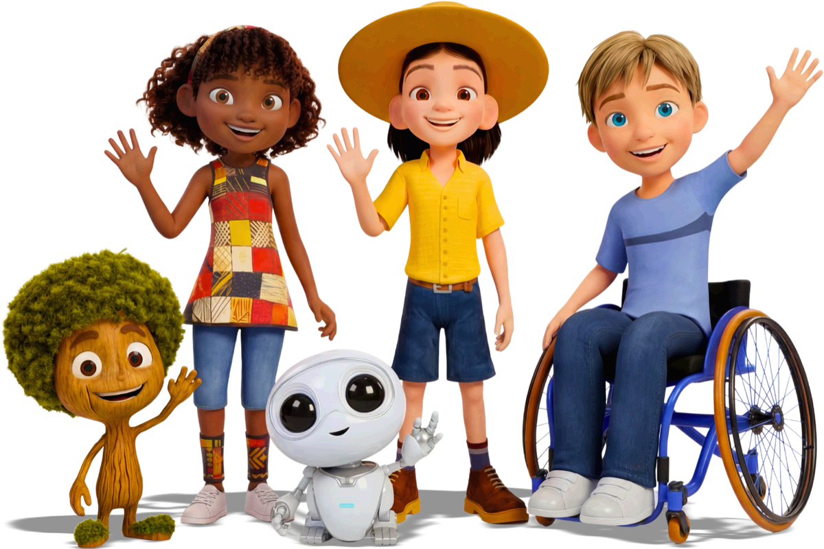Los Hope Seed personajes que el niño conoce a lo largo de las seis etapas de edad